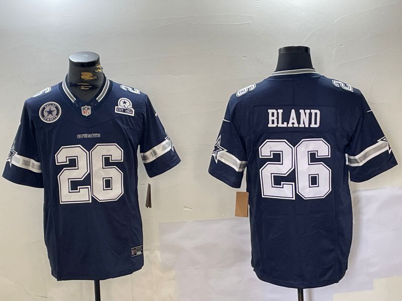 Men Dallas Cowboys #26 Bland Blue 2024 Nike Limited NFL Jersey style 6